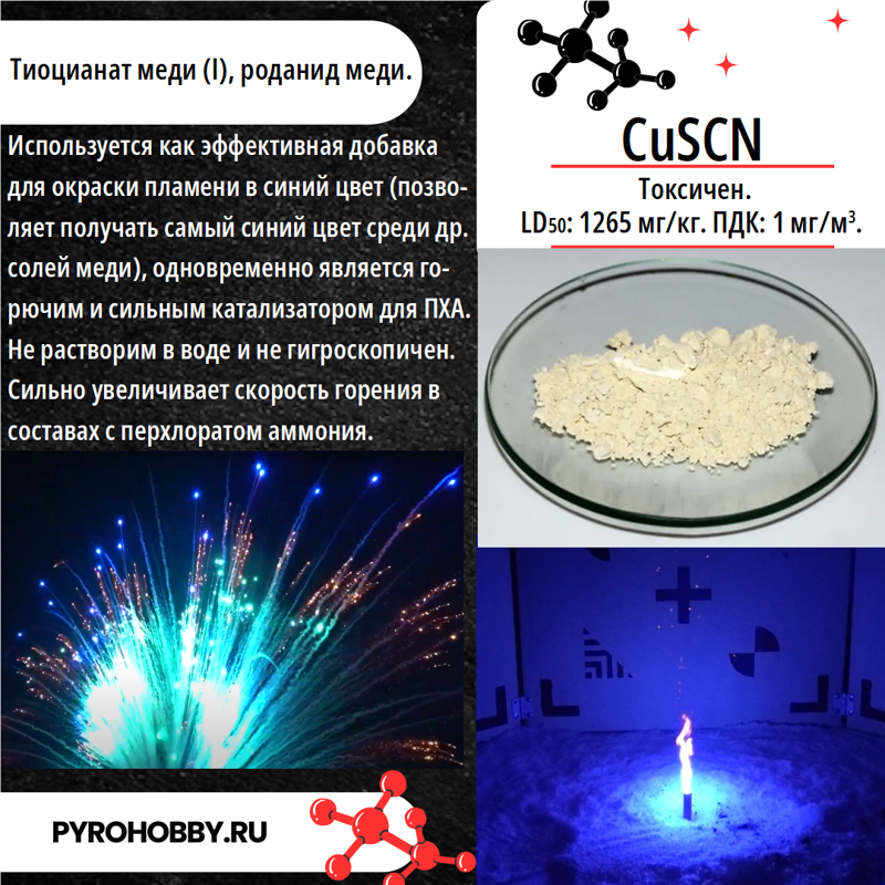 Медь I роданид