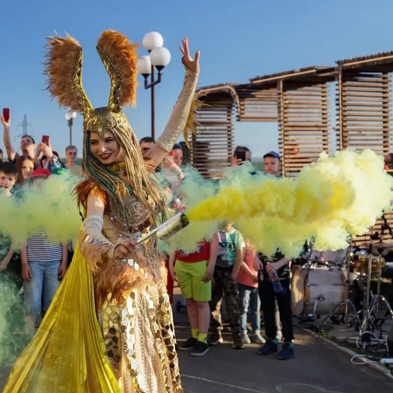 Цветной дым (готовая шашка)