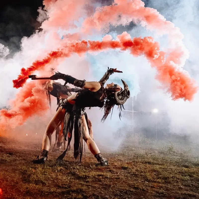 Цветной дым (готовая шашка)