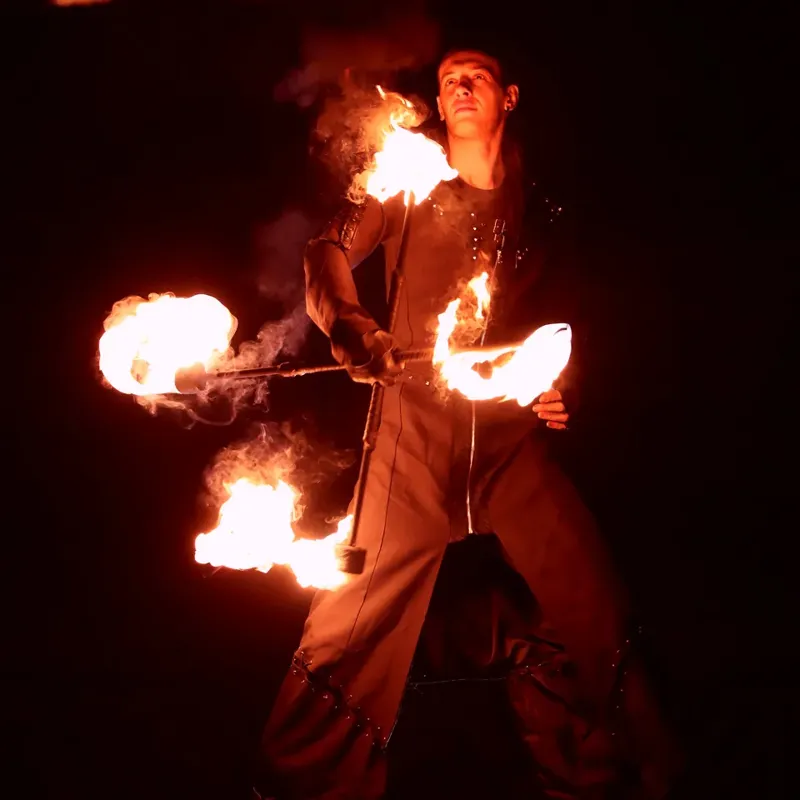 Огненный даблстафф роллы